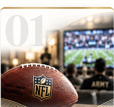 Football and game-day viewing scene